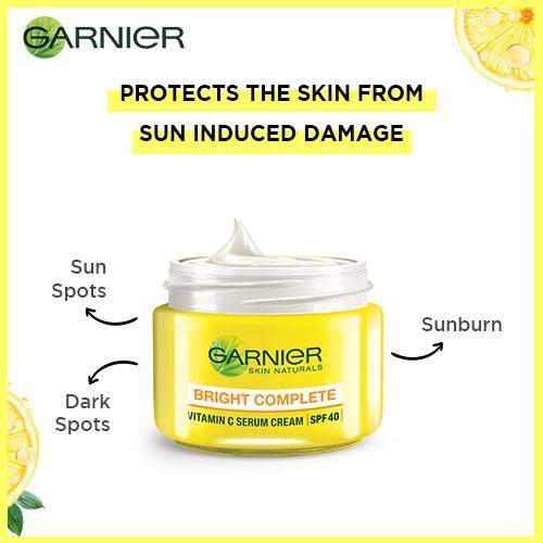 GARNIER BRIGHT COMPLETE VITAMIN C SERUM CREAM,45GM