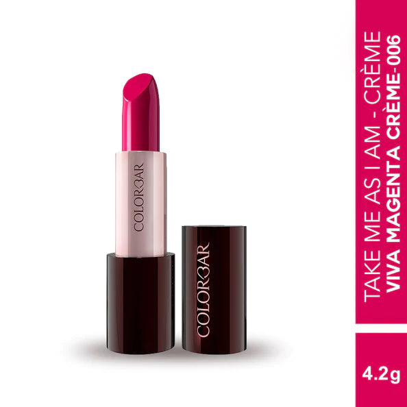 Colorbar Take Me As I Am Vegan Crème Lipstick Viva Magenta Crème-006,4.2gm