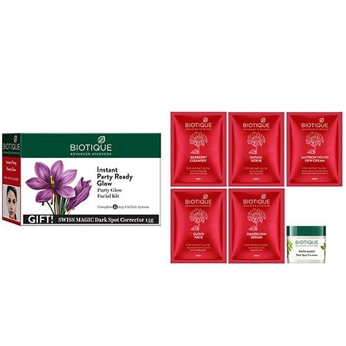 BIOTIQUE PARTY GLOW FACIAL KIT,65GM
