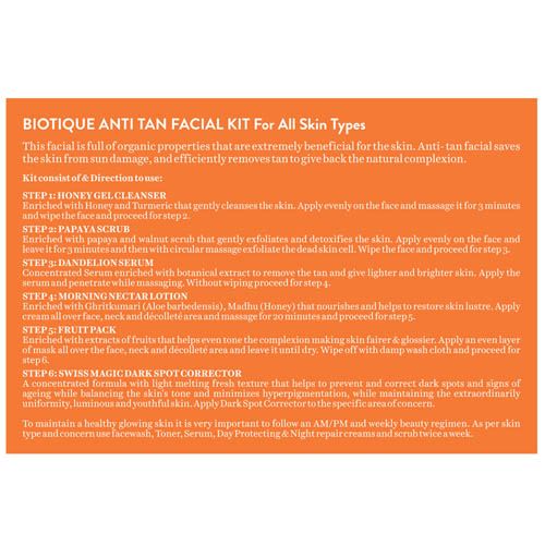 BIOTIQUE TAN REMOVAL FACIAL KIT,65GM