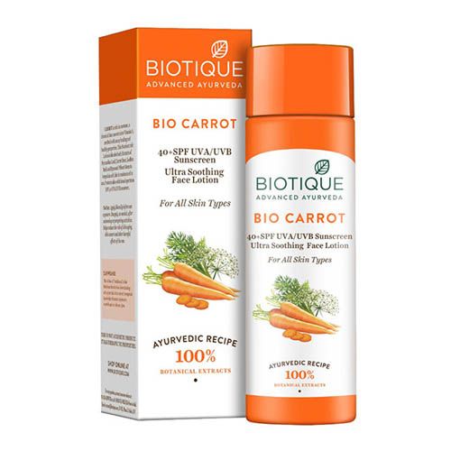 BIOTIQUE BIO CARROT SPF40 FACE LOTION,120ML