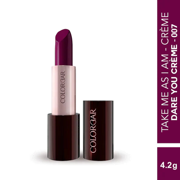 Colorbar Take Me As I Am Vegan Crème Lipstick Dare You Crème-007,4.2gm
