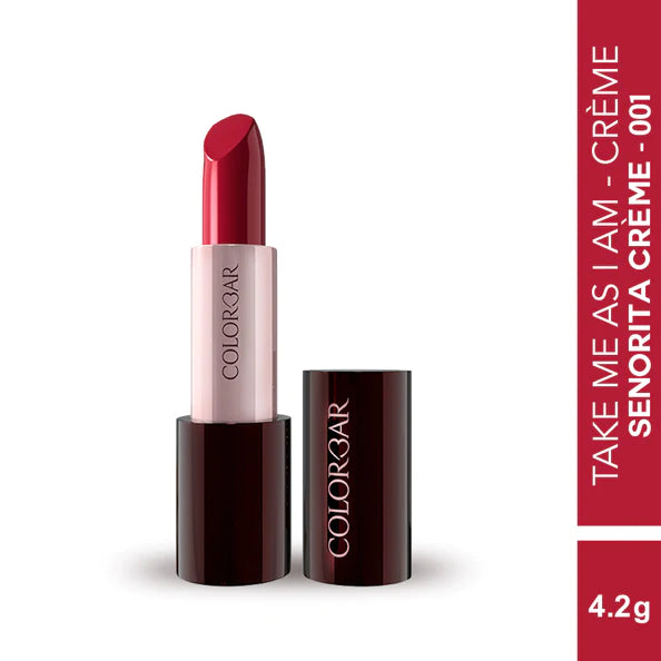 Colorbar Take Me As I Am Vegan Crème Lipstick Senorita Crème-001,4.2gm