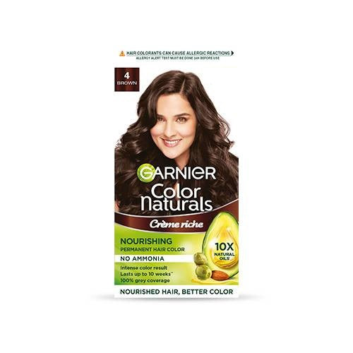 GARNIER COLOR NATURALS HAIR COLOR,4 BROWN,35ML+30GM