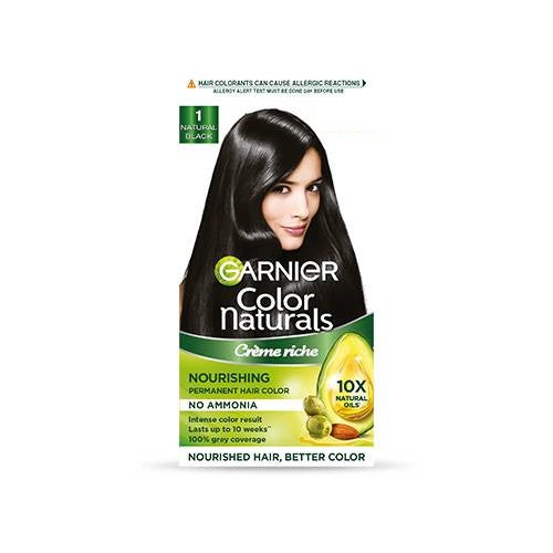 GARNIER COLOR NATURALS HAIR COLOR,1 NATURAL BLACK,35ML+30GM
