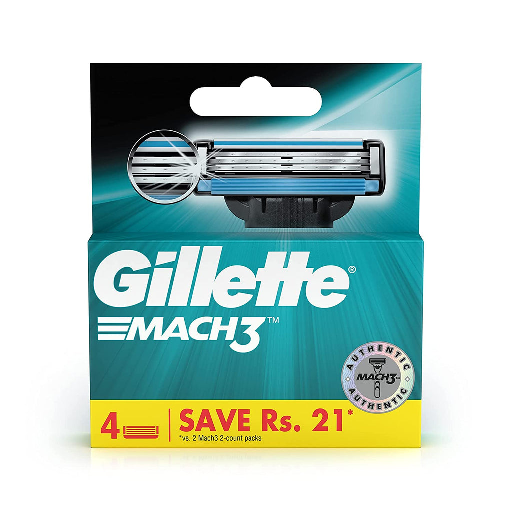 GILLETTE MACH3 CARTRIDGE PACK,4 REFILLS