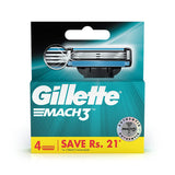 GILLETTE MACH3 CARTRIDGE PACK,4 REFILLS
