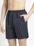 Jockey Cotton Woven Checkered Boxer Shorts with Side Pocket - Multi Colour (Pack of 2)
