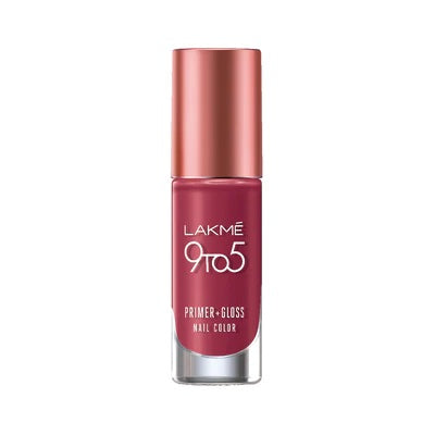 LAKME 9TO5 PRIMER + GLOSS NAIL COLOR BERRY BUSINESS