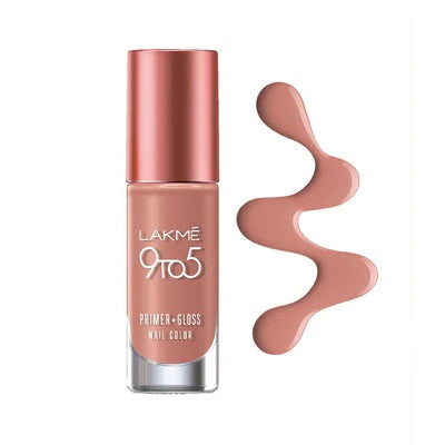 LAKME 9TO5 PRIMER + GLOSS NAIL COLOR NUDE FLUSH