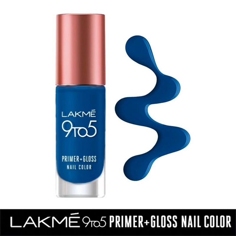 LAKME 9TO5 PRIMER GLOSS NAIL COLOR,BLUE OCEAN,6ML