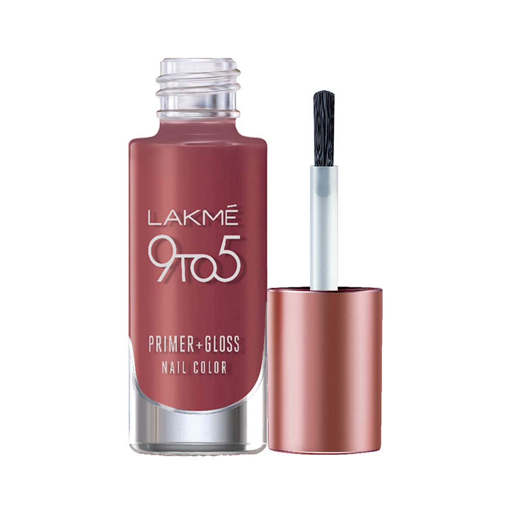 LAKME 9TO5 PRIMER + GLOSS NAIL COLOR DUSTY PINK