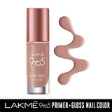 LAKME 9TO5 PRIMER GLOSS NAIL COLOR,NUDE WARMTH