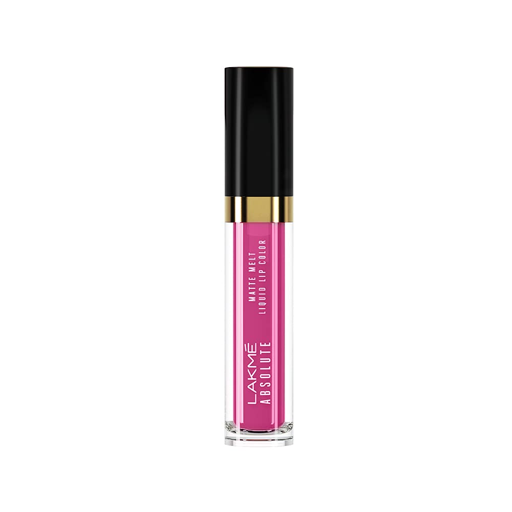 LAKME MATTE MELT LIQUID LIP COLOR,233 FIREY PINK,6ML
