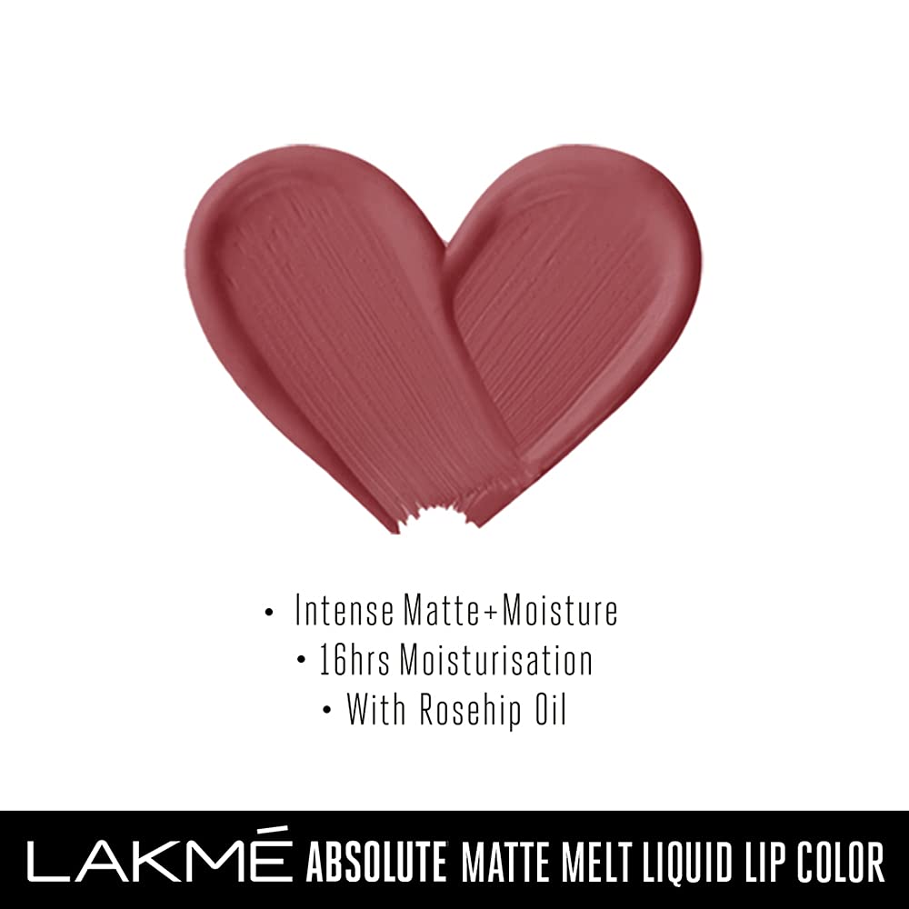 LAKME MATTE MELT LIQUID LIP COLOR,334 NUDE SENSATION,6ML
