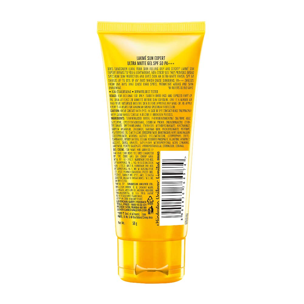 LAKME SUN EXPERT SPF50 ULTRAMATTE GEL,50GM