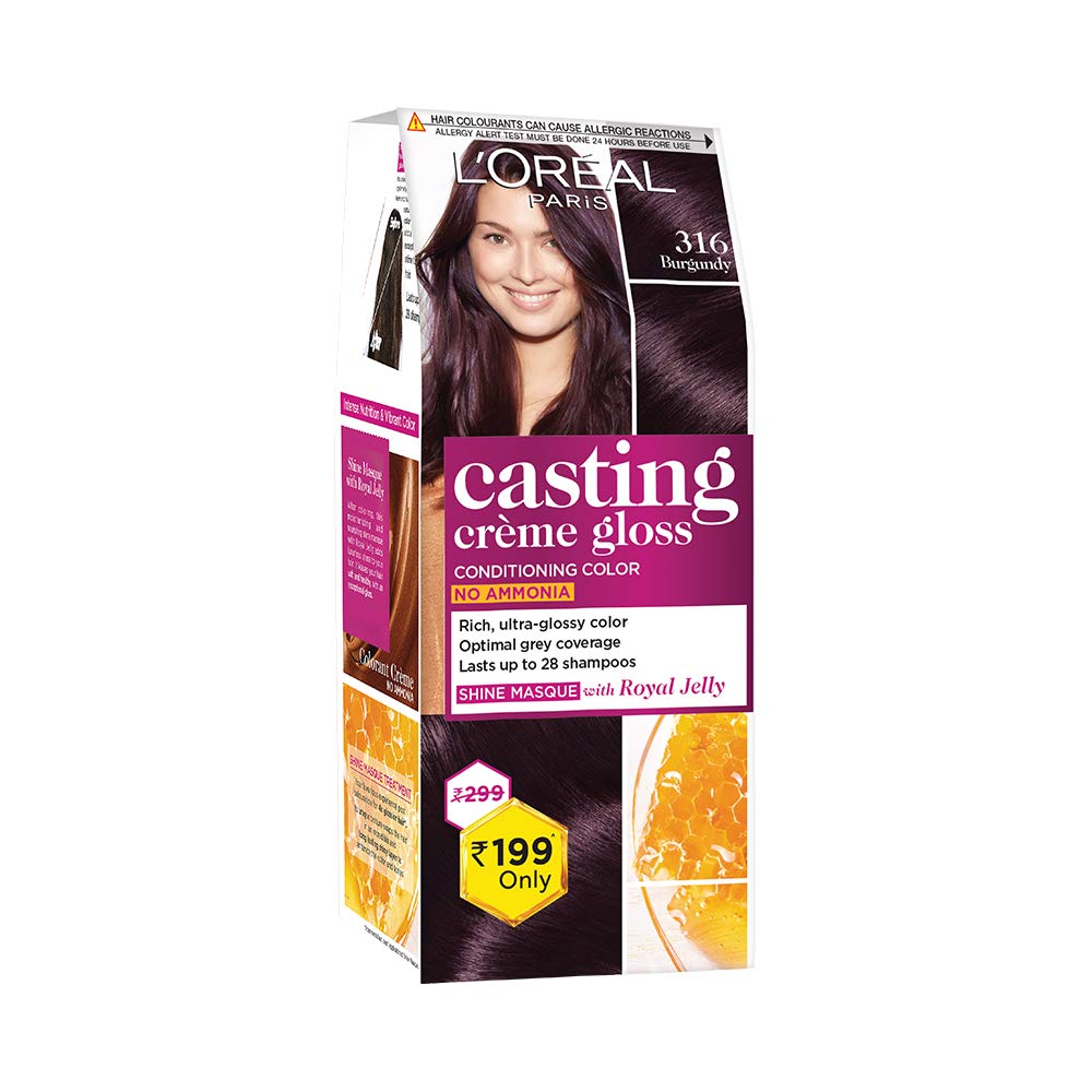 L'OREAL CASTING CRÈME GLOSS HAIR COLOR 316 BURGUNDY,21GM+24ML
