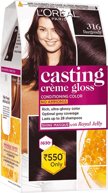 L'OREAL CASTING CRÈME GLOSS HAIR COLOR,316 BURGUNDY,87.5GM+72ML