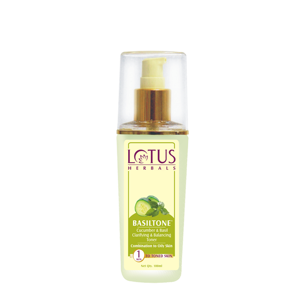 LOTUS HERBALS BASILTONE CUCUMBER & BASIL CLARIFYING & BALANCING TONER 100ML