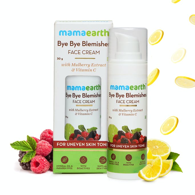 MAMAEARTH BYE BLEMISHES FACE CREAM,30GM