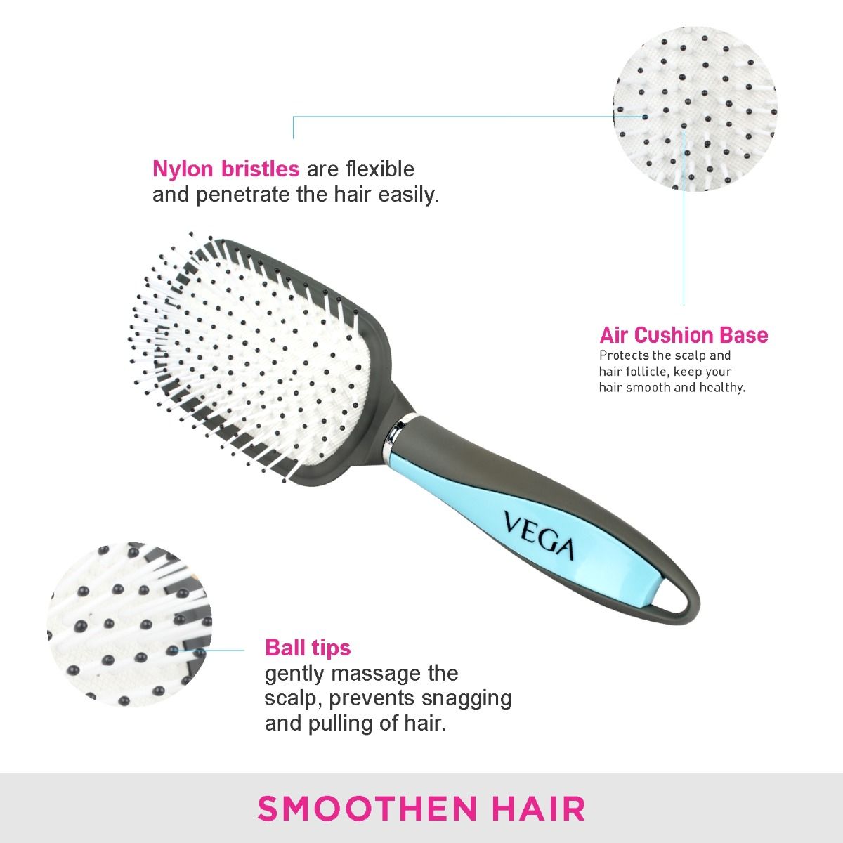 VEGA HAIR BRUSH E23 PB