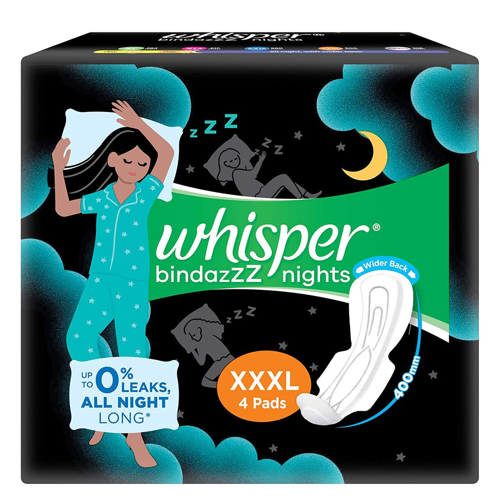 WHISPER BINDAZ NIGHTS XXXL 4PADS
