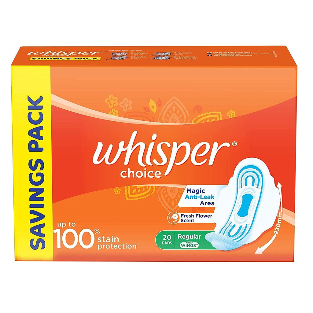 WHISPER CHOICE WINGS REGULAR 20PADS