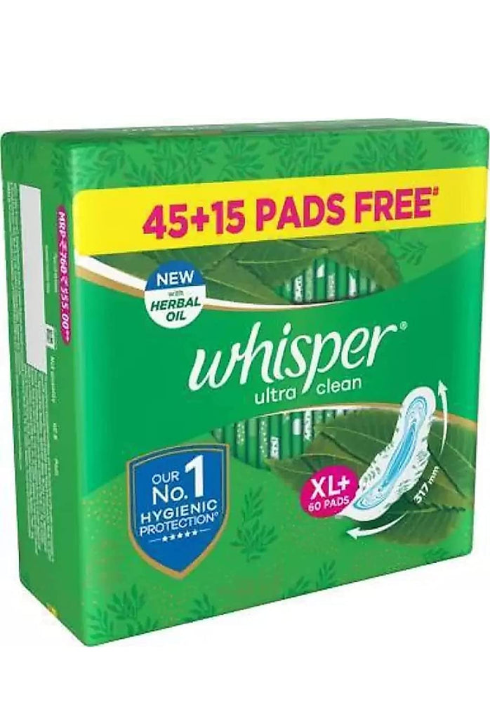WHISPER ULTRA CLEAN XL+ 60PADS