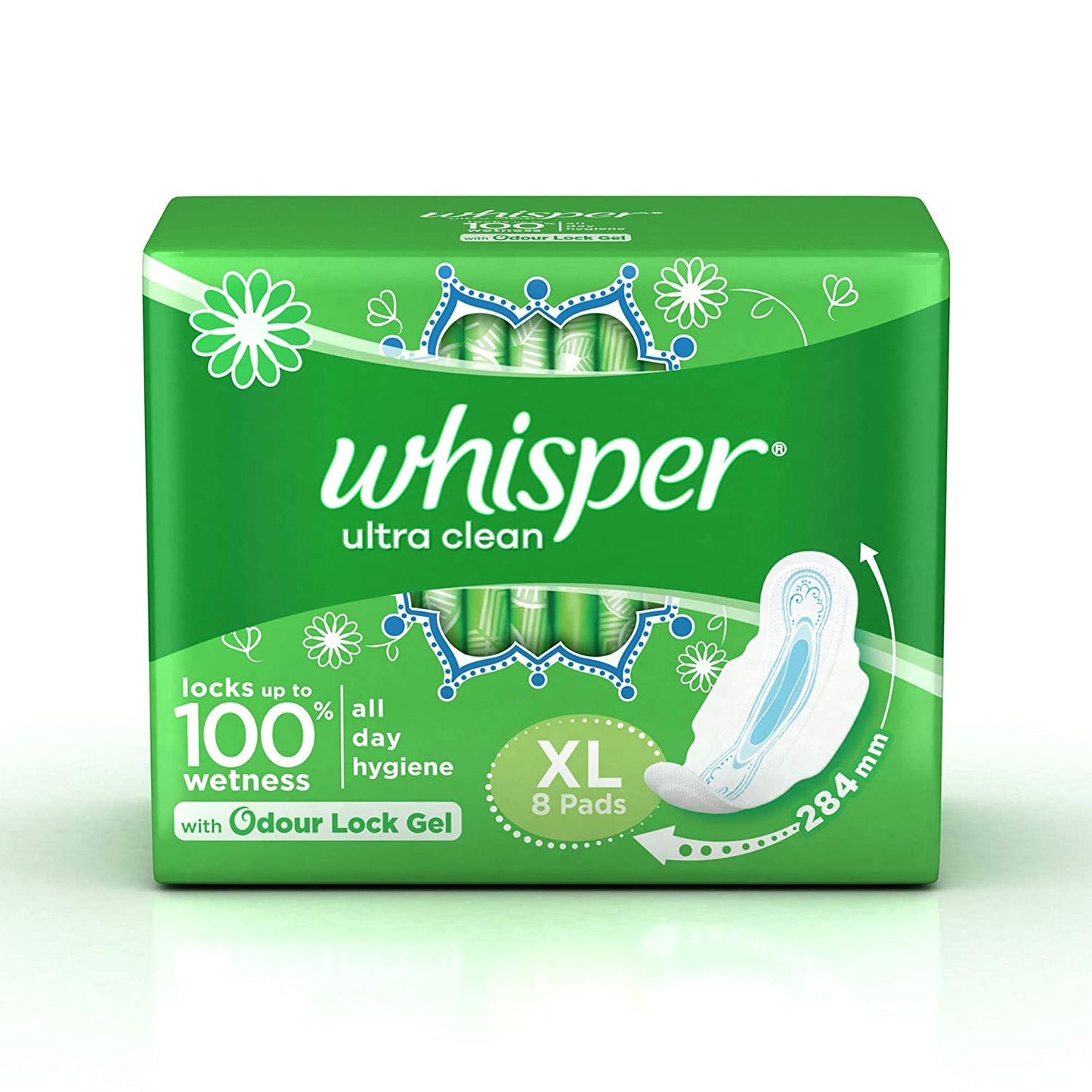 WHISPER ULTRA CLEAN XL+ 8 PADS