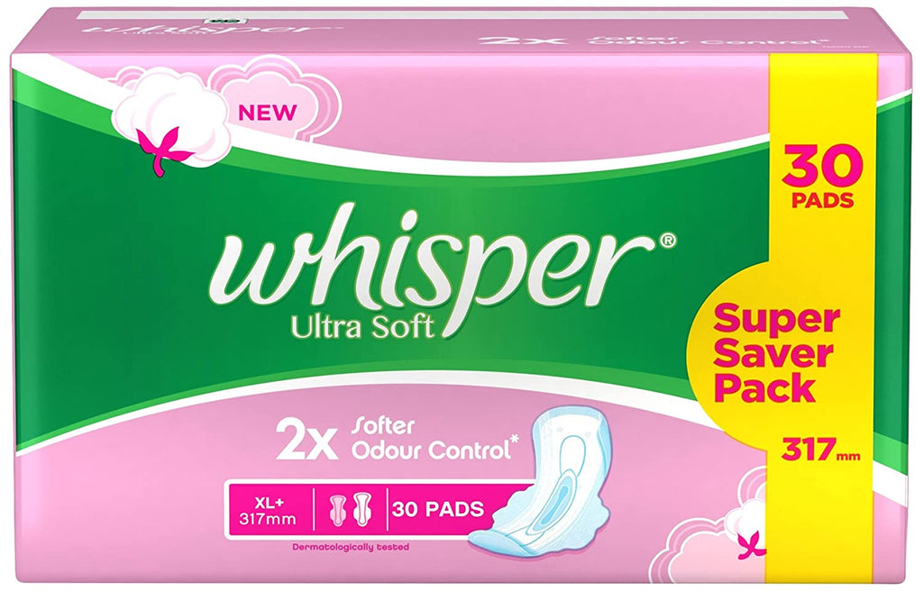 WHISPER ULTRA SOFT XL+,30PADS