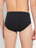 Jockey Men's Super Combed Cotton Rib Solid Brief Black Melange