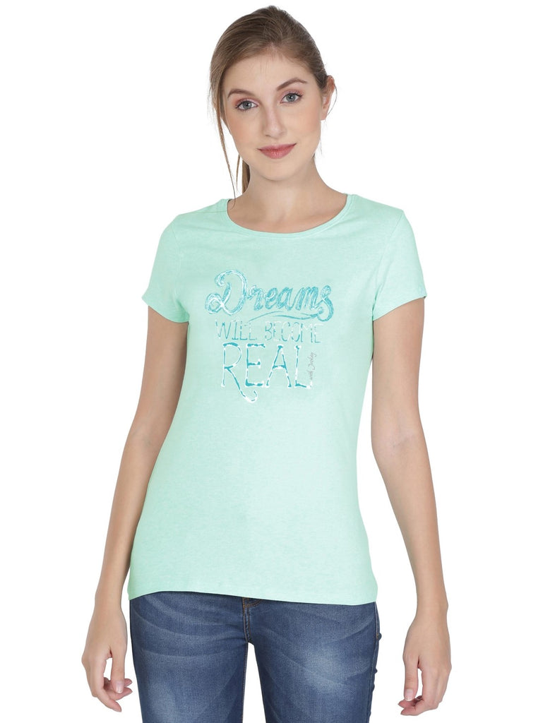 Jockey Printed T-Shirt 1361 Blue Tint Mel Print59