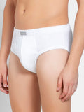 Jockey Men's Super Combed Cotton Rib Solid Brief White