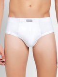 Jockey Men's Super Combed Cotton Rib Solid Brief White